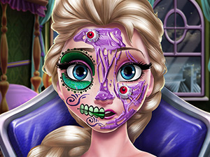 Elsa Scary Halloween Makeup - 艾尔莎可怕的万圣节化妆