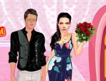 Angelina And Brad Romantic Date - 安吉丽娜和布拉德的浪漫约会