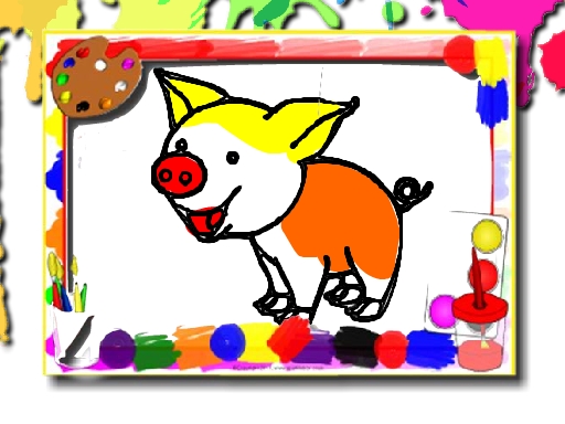 Pigs Coloring Book - 猪图画书