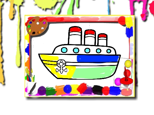 Boats Coloring Book - 船图画书