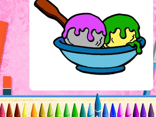 Online Ice Cream Coloring - 在线冰淇淋着色