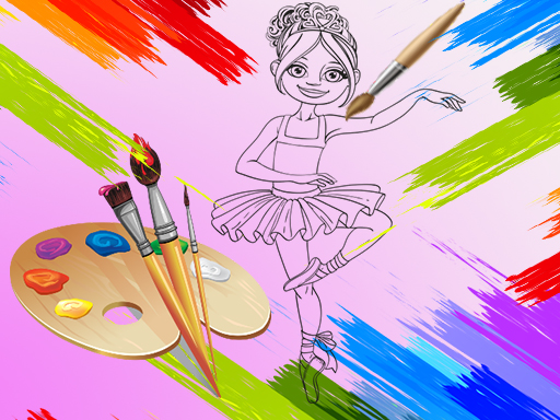 Little Ballerinas Coloring - 小芭蕾舞演员着色