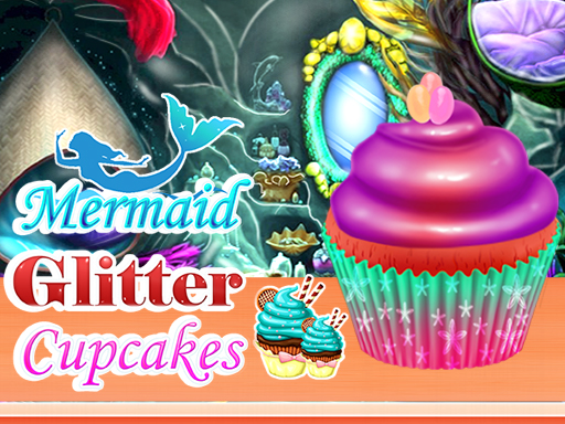 Mermaid Glitter Cupcakes - 美人鱼闪光纸杯蛋糕