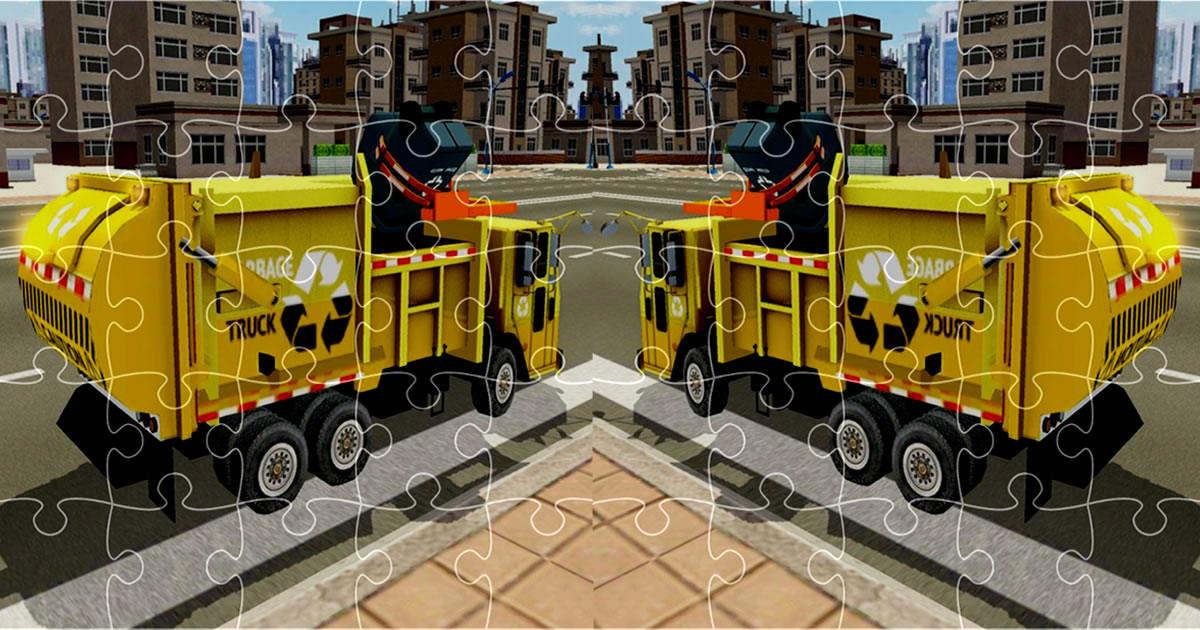 Garbage Trucks Jigsaw - 垃圾车拼图