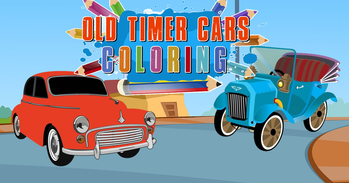 Old Timer Cars Coloring - 旧计时器汽车着色