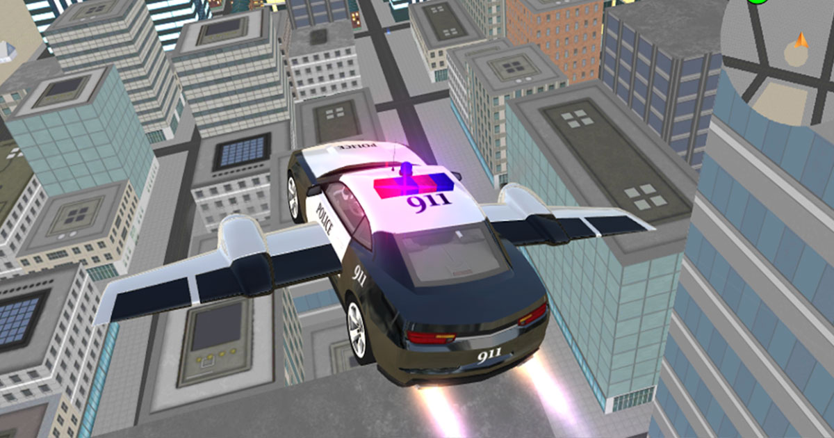 Police Flying Car Simulator - 警察飞行汽车模拟器