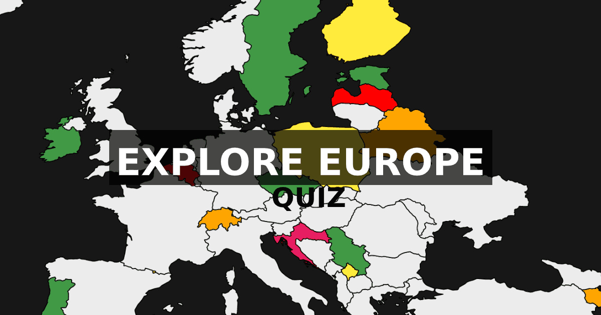 Location of European countries | Quiz - 欧洲国家的位置|测验