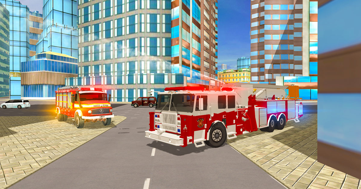 Fire City Truck Rescue Driving Simulator - 火城卡车救援驾驶模拟器