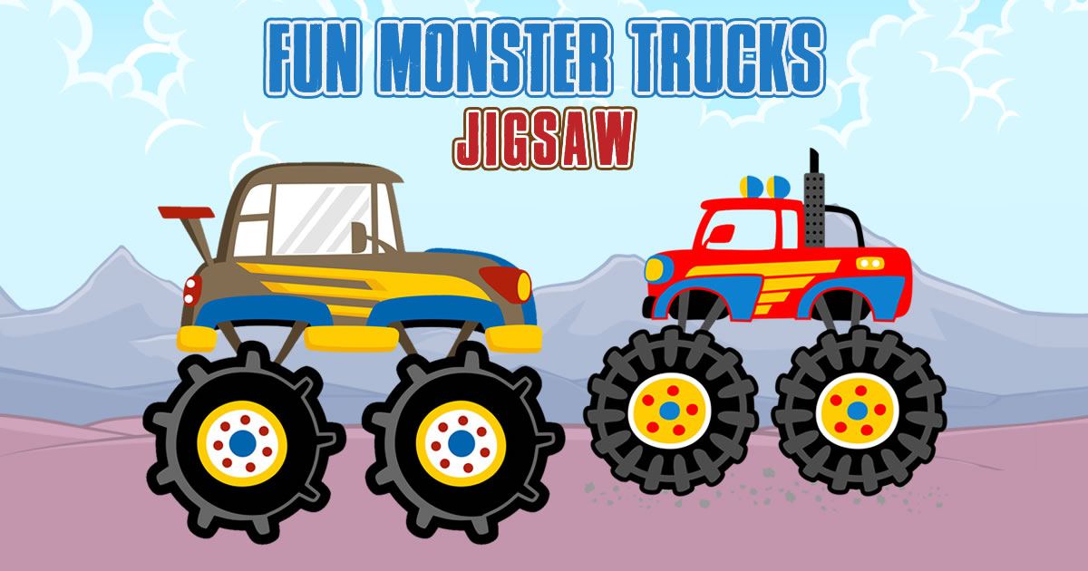 Fun Monster Trucks Jigsaw - 有趣的怪物卡车拼图