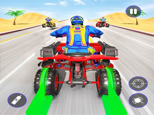 Quad Bike Traffic Shooting Games 2020: Bike Games - 2020 年四轮摩托车交通射击游戏：自行车游戏