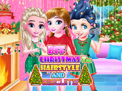 BFF Christmas Tree Hairstyle And Biscuits - BFF圣诞树发型和饼干